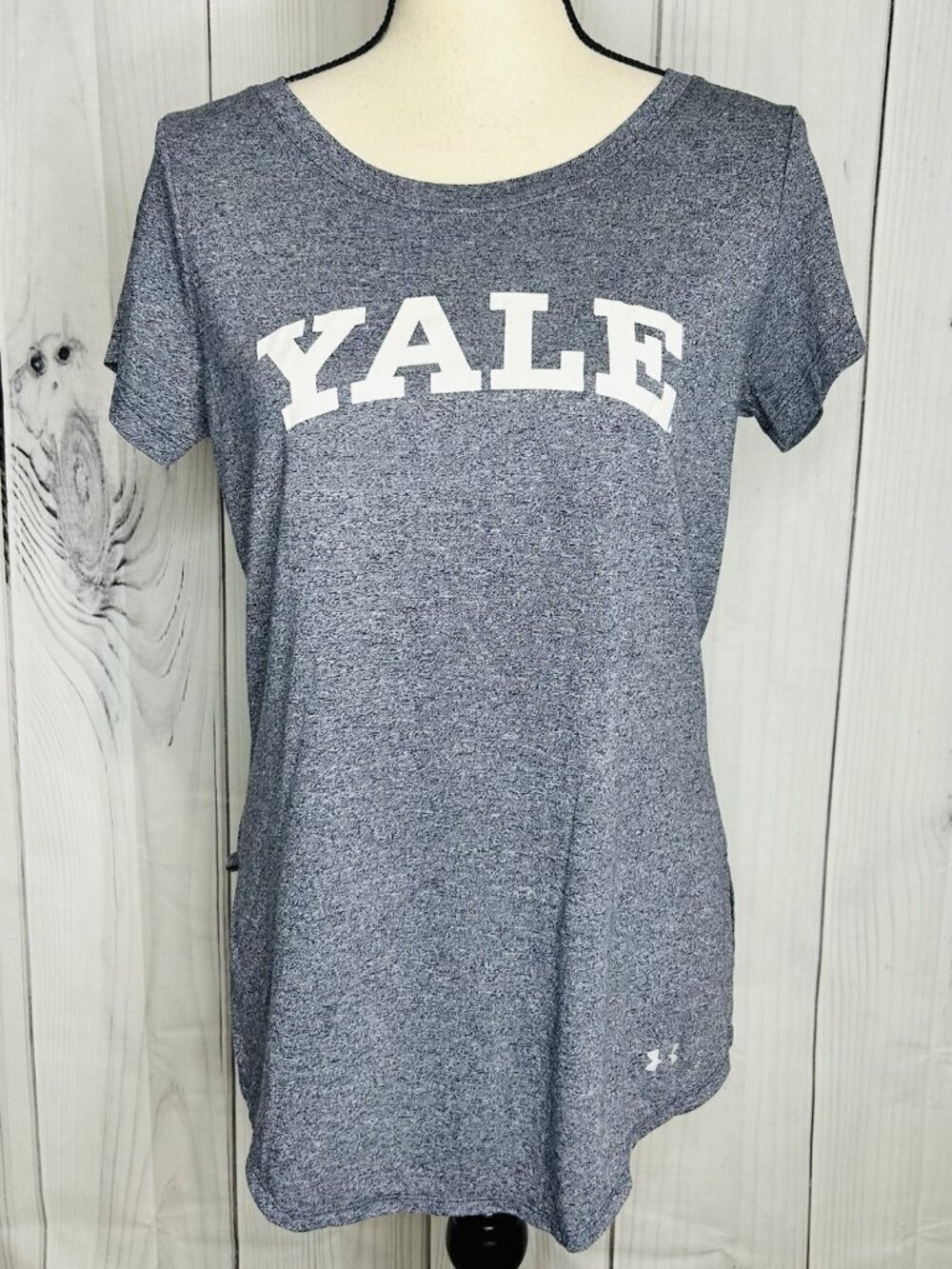 Under Armour Yale Threadborne T-Shirt Tee Cap Sleeve Size S Heat Gear